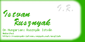 istvan rusznyak business card